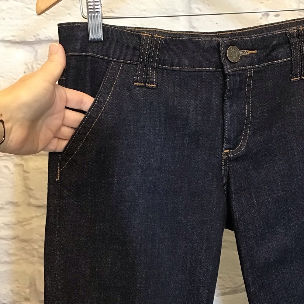 Kut From The Kloth 6 Women's Denim Jeans Shorts Bermuda Dark Indigo Stretch - Picture 3 of 10